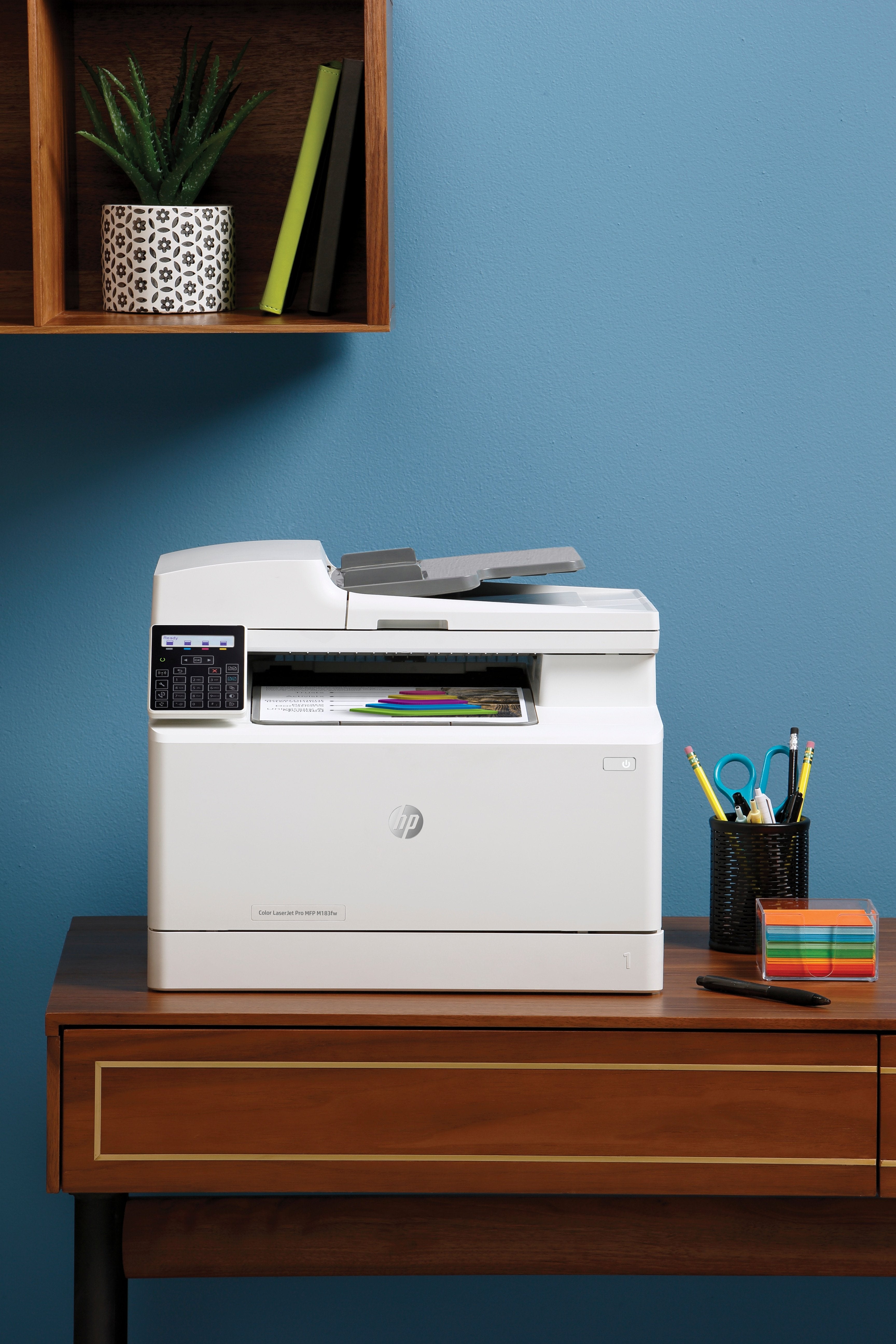 Multifunción Láser Color Hp Láserjet Pro M183fw Wifi Fax Blanca