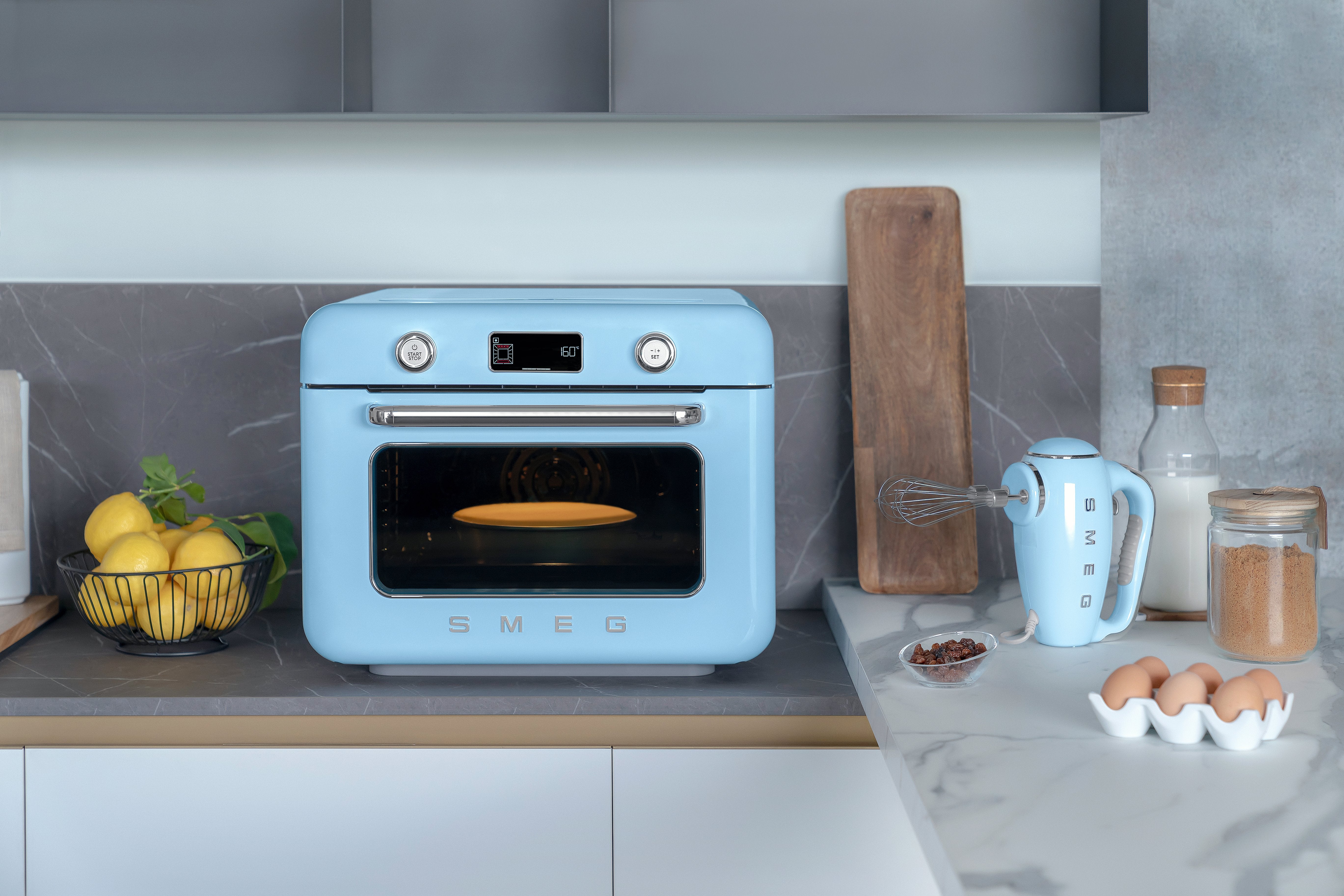 EAN 8017709333874 - Smeg COF01PBEU horno de vapor Pequeño Azul Botones, Giratorio imagen 17