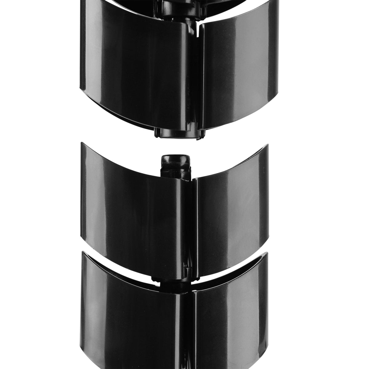 Inline Pasacables Flexible, Vertical Para Mesas, 2 Cámaras, 0,80m, Negro