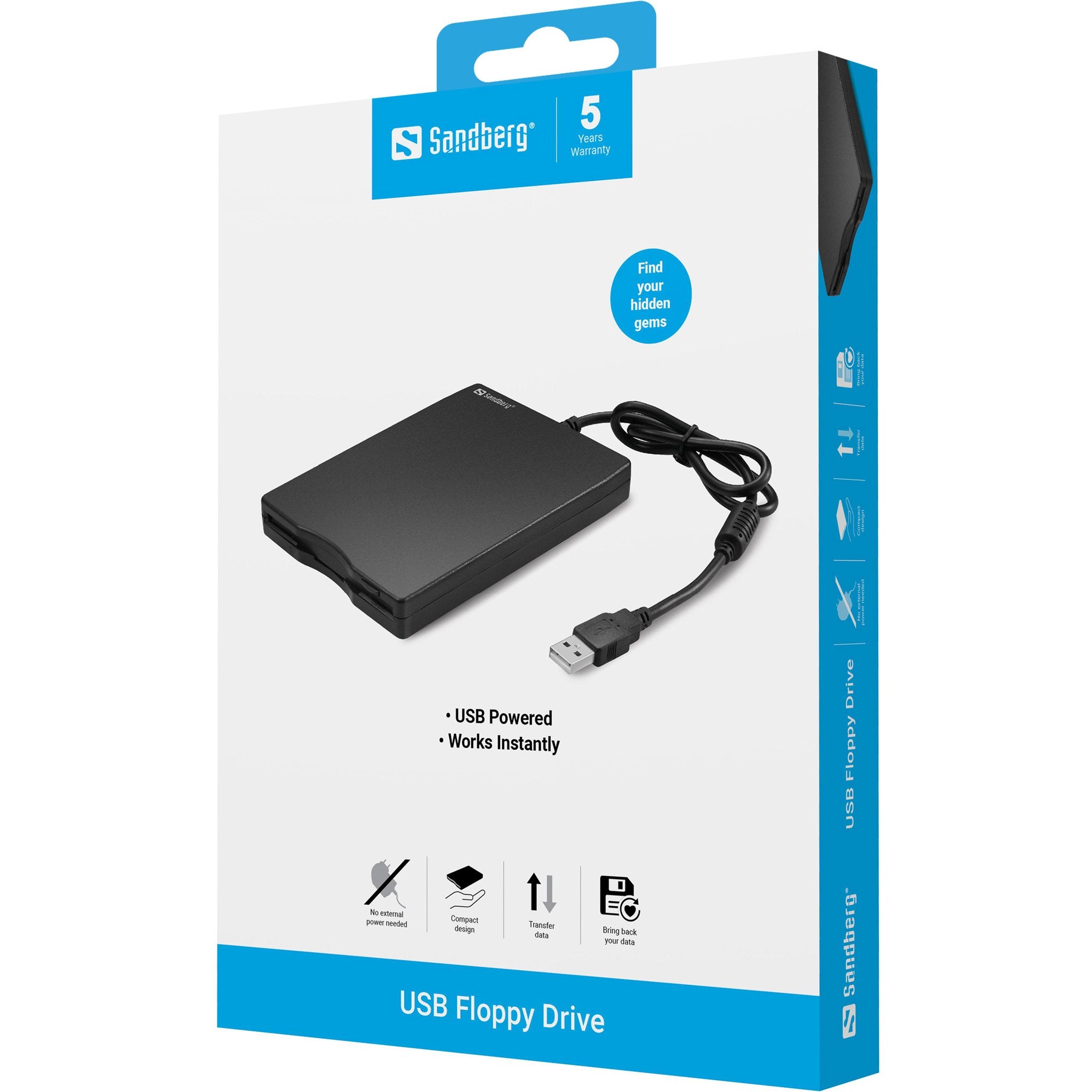 EAN 5705730133503 - Sandberg 133-50 lectora de disquete Disquetera externa USB 2.0 imagen 3