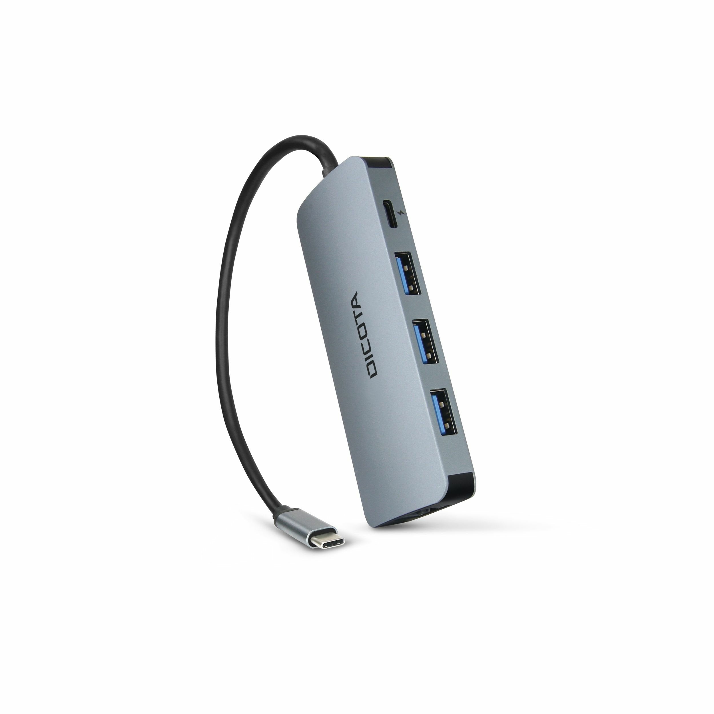 Dicota Usb-C 8-In-1 Multi Hub 4k Pd 100w Silver