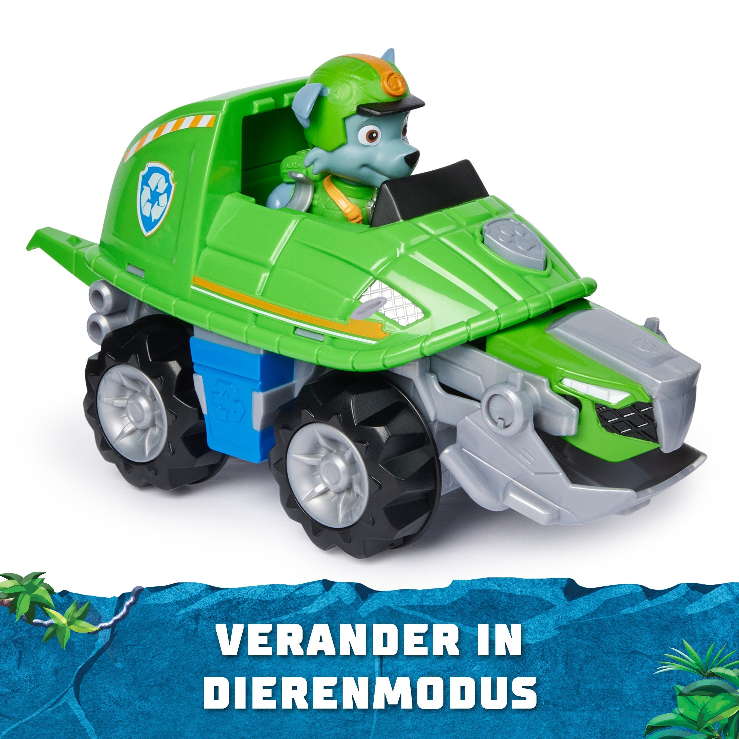 Spin Master Paw Patrol Jungle Pups - Vehículo De Tortuga Mordedora Con Vehículo De Juguete Con Figura Rocosa 6067763
