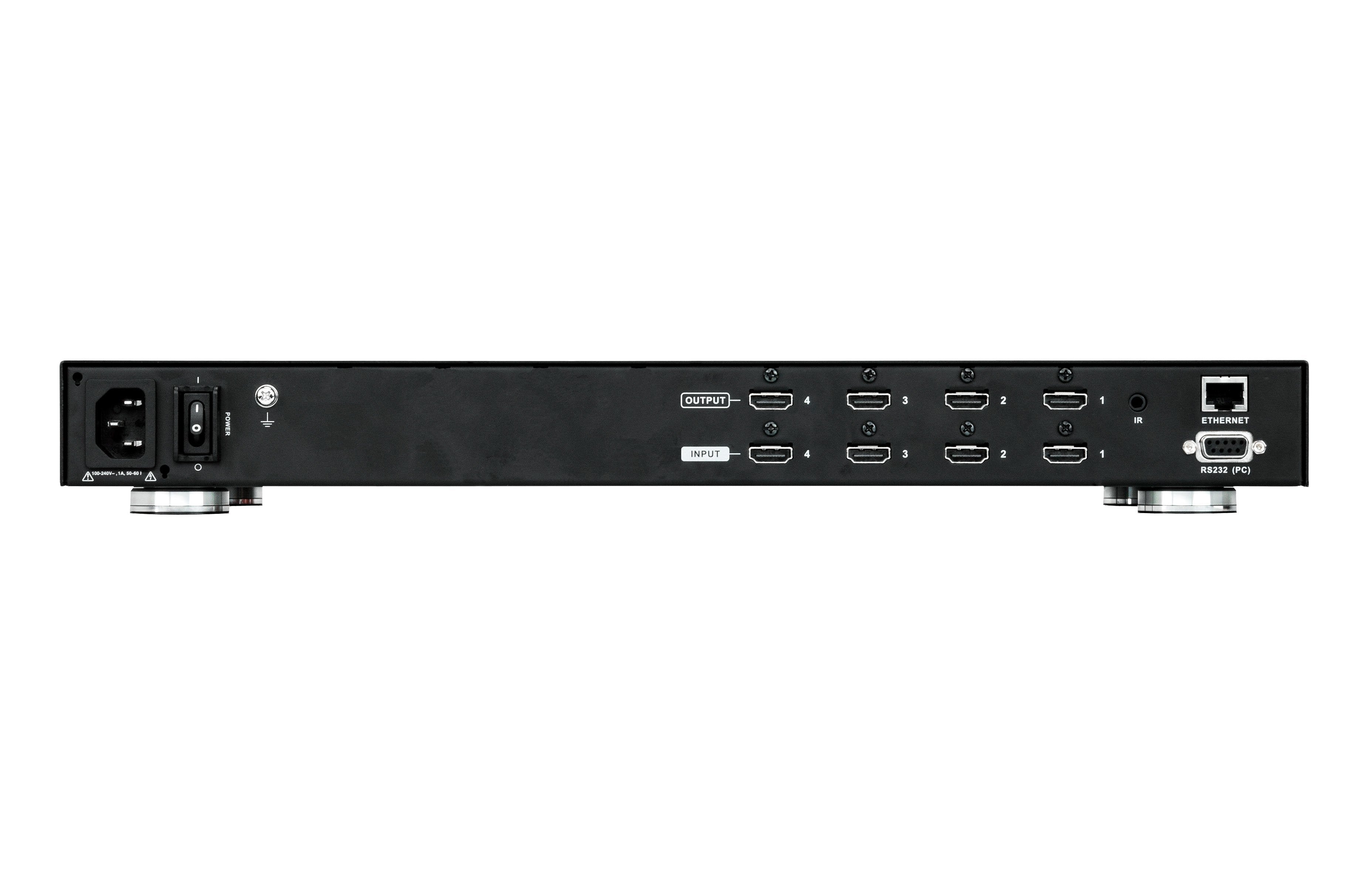 4 X 4 Hdmi Matrix Switch With Scaler And Ir / Rs-232 / Ethernet (Webgui) Control
