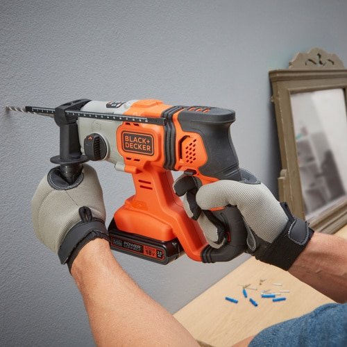 Martillo Combinado Inalámbrico  Black+Decker -Bcd900e2k, 18 Voltios, Martillo Perforador Bcd900e2k-Qw