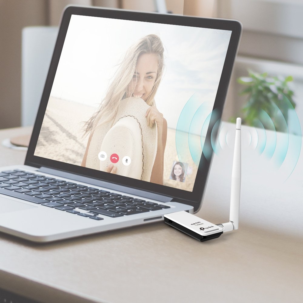 Tp-Link Tl-Wn722n Adaptador Wifi Usb 150 Mbps Antena De Alta Ganancia