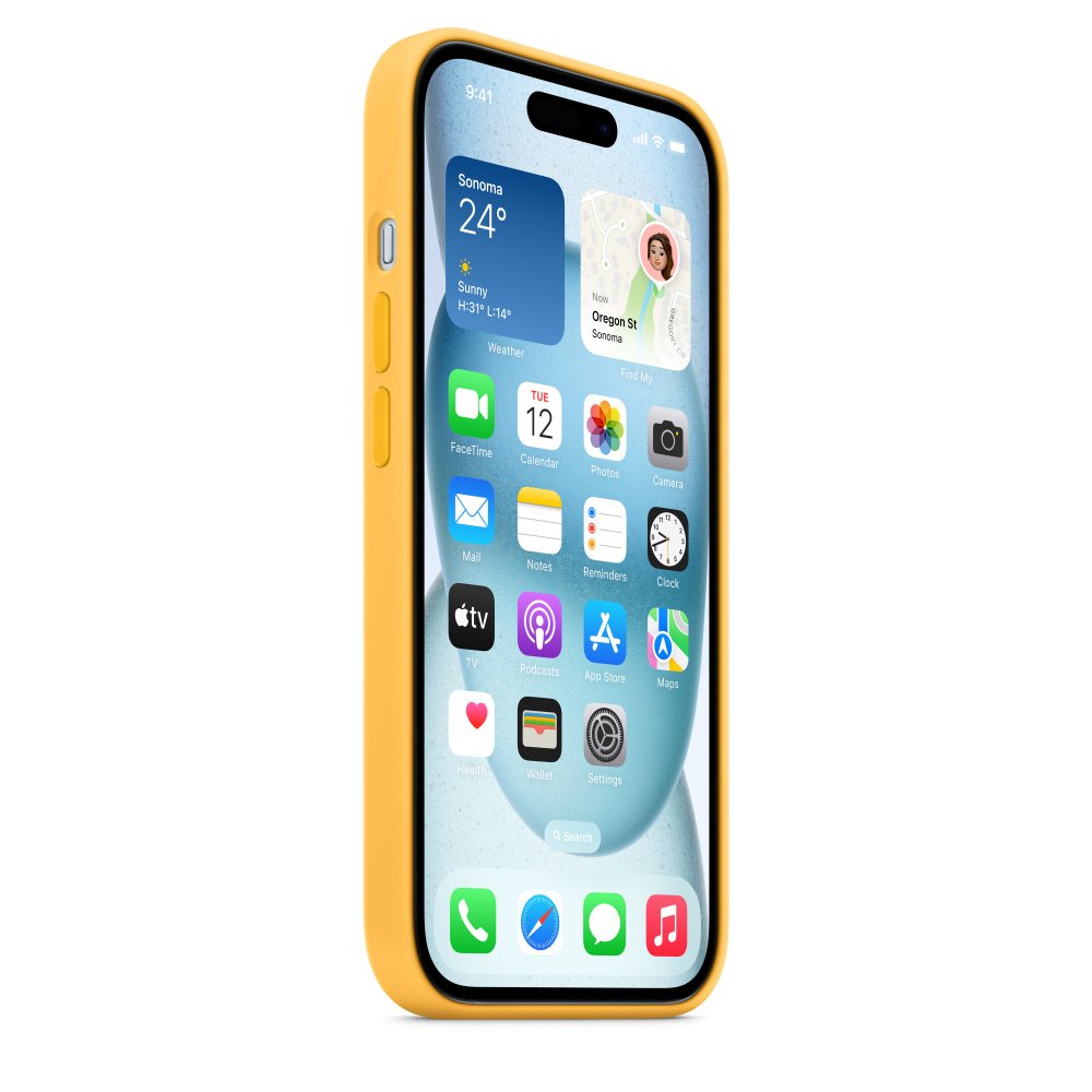 Apple Funda Iphone 15 Silicone Case With Magsafe - Sunshine