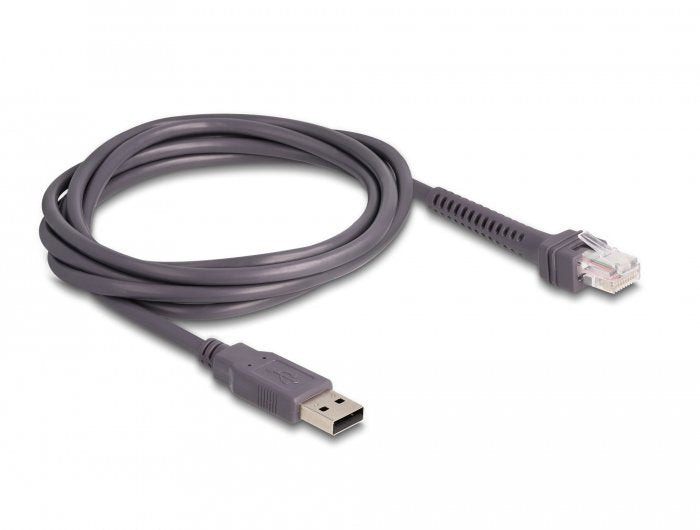Delock Escáner De Código De Barras Usb 1d Con Cable De Conexión Y Soporte - Láser - Negro