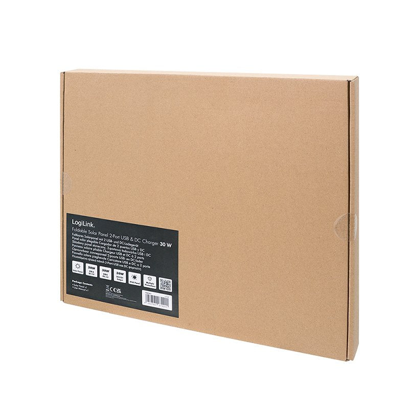 Panel Solar Plegable, 1x Usb-C, 1x Usb-A, Salida Corriente Continua Dc, 30 W Logilink Logilink