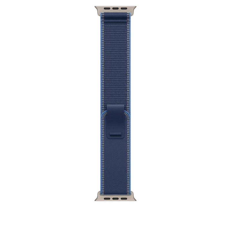 49mm Blue/Bright Blue Trail Loop - M/L - Natural Titanium Finish