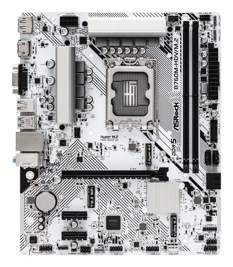 EAN 4710483943485 - Asrock B760M-HDV/M.2 placa base Intel B760 LGA 1700 micro ATX imagen 2