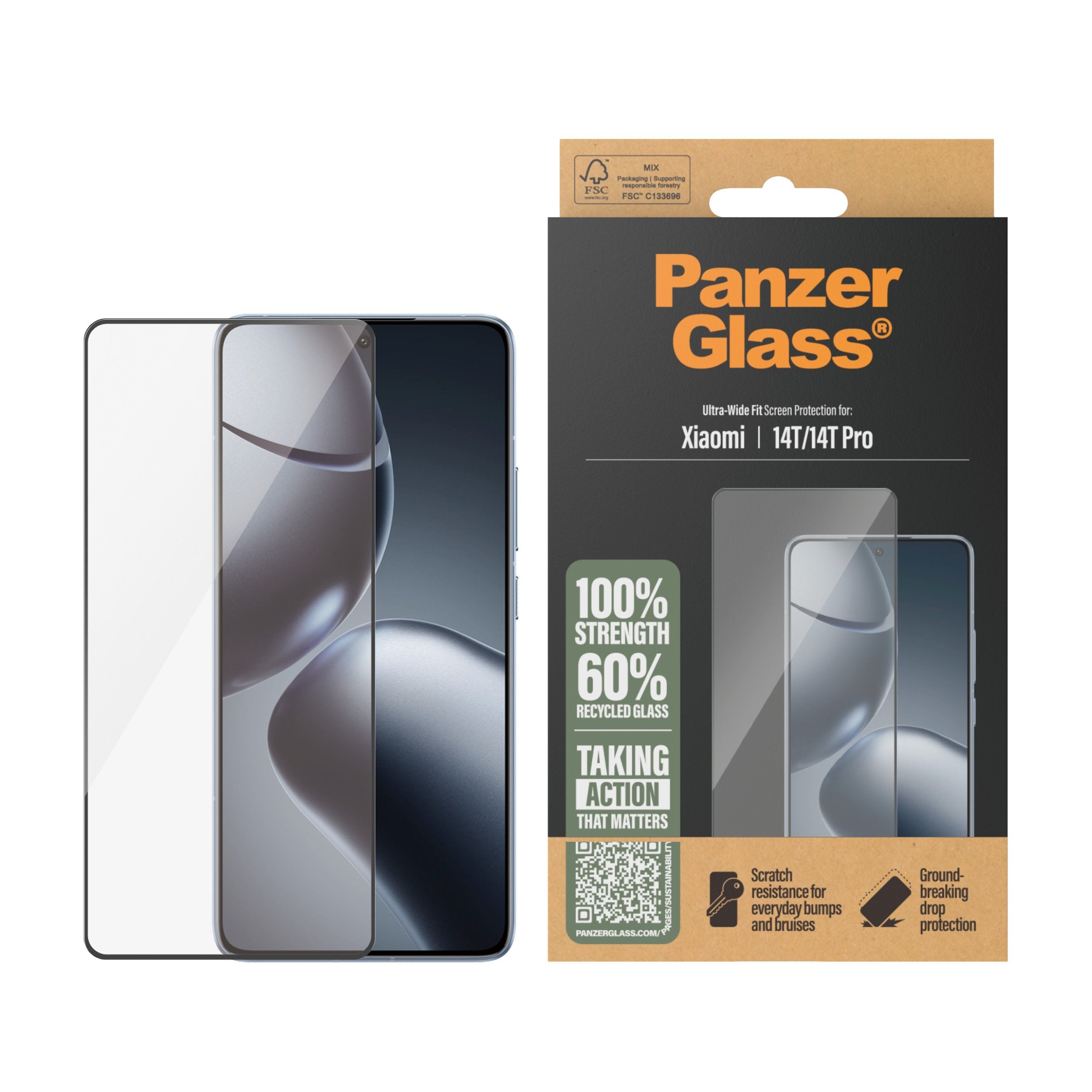 EAN 5715685018015 - PanzerGlass ® Screen Protector Xiaomi 14T | 14T Pro | Ultra-Wide Fit Protector de pantalla 1 pieza(s) imagen 2