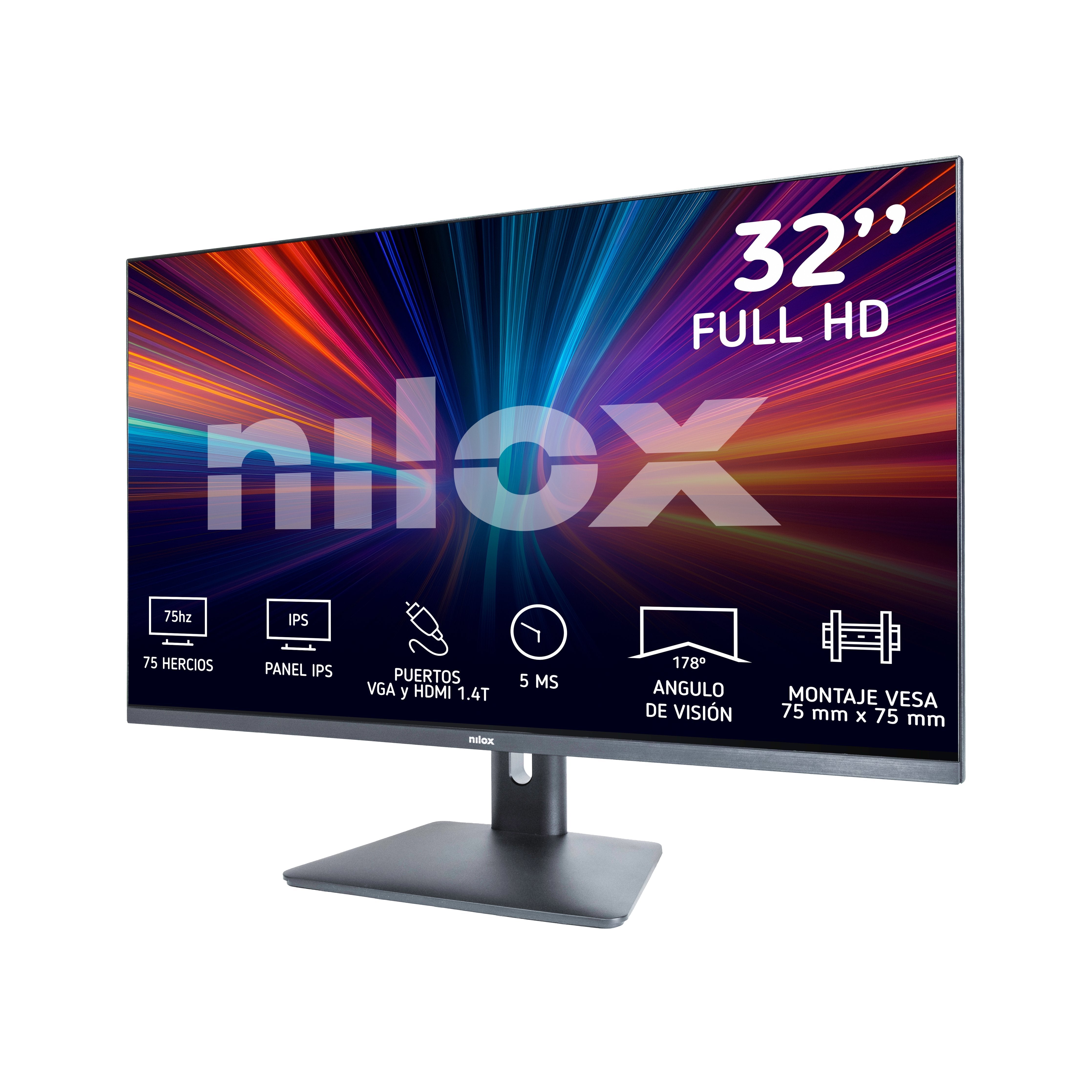 Monitor Nilox 32" Ips 5ms Hdmi Vga