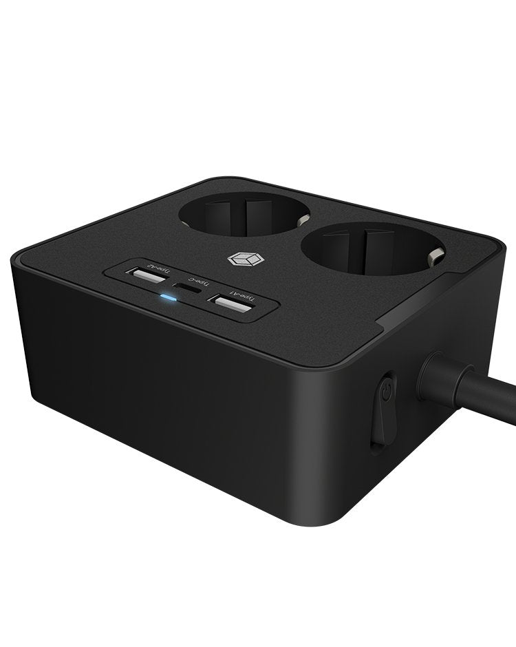 EAN 4250078172727 - ICY BOX IB-MPS2220B-CH base múltiple 1,9 m 2 salidas AC Interior Negro imagen 2