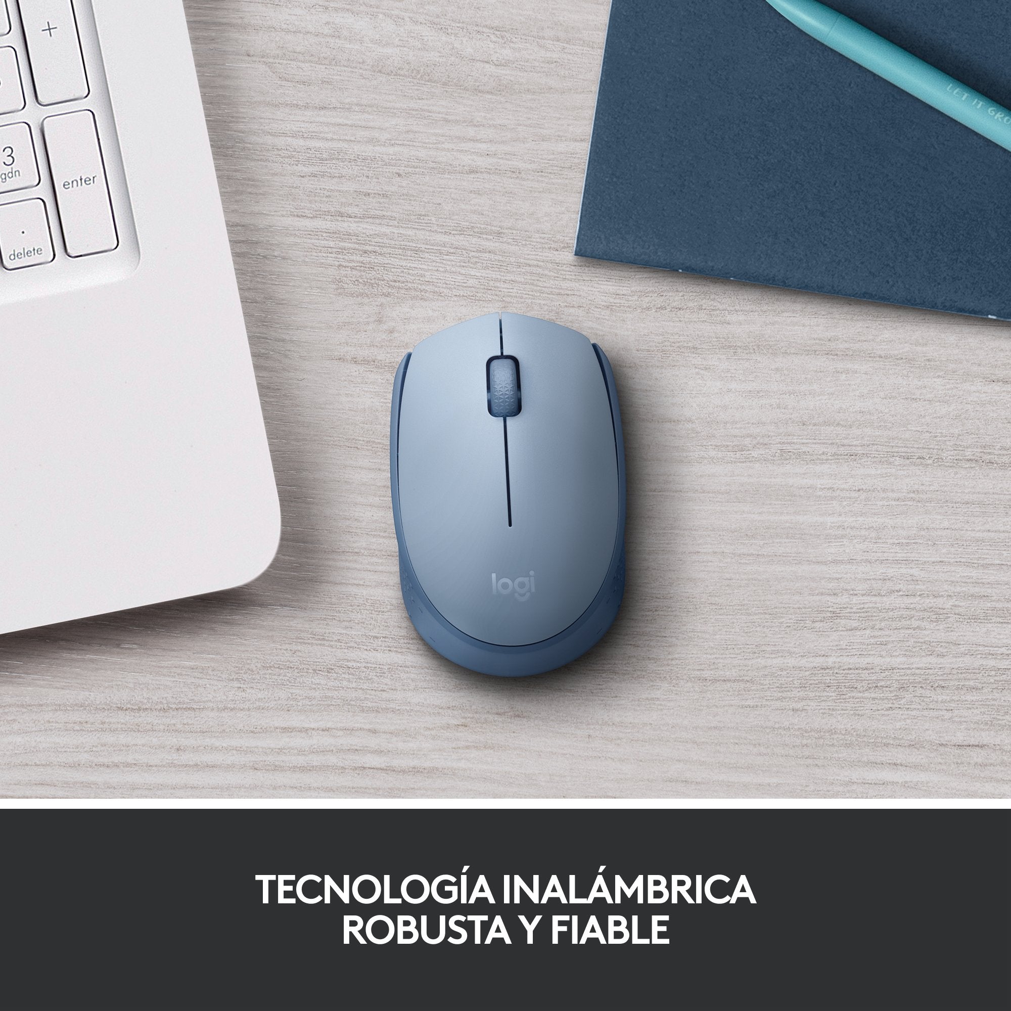 Logitech M171 Ratón Inalámbrico Gris Azulado 910-006866
