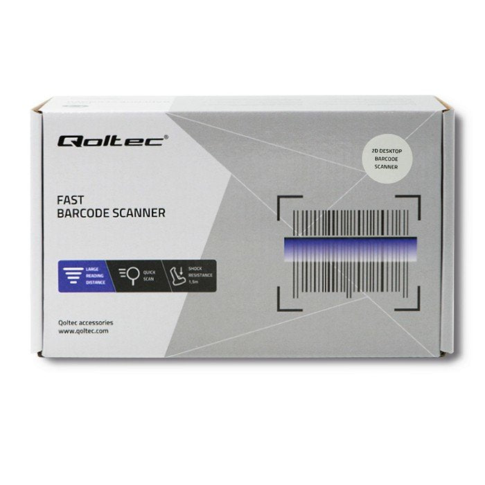 Qoltec 50864 Lector De Código De Barras Lector De Códigos De Barras Fijo 1d/2d Led Negro