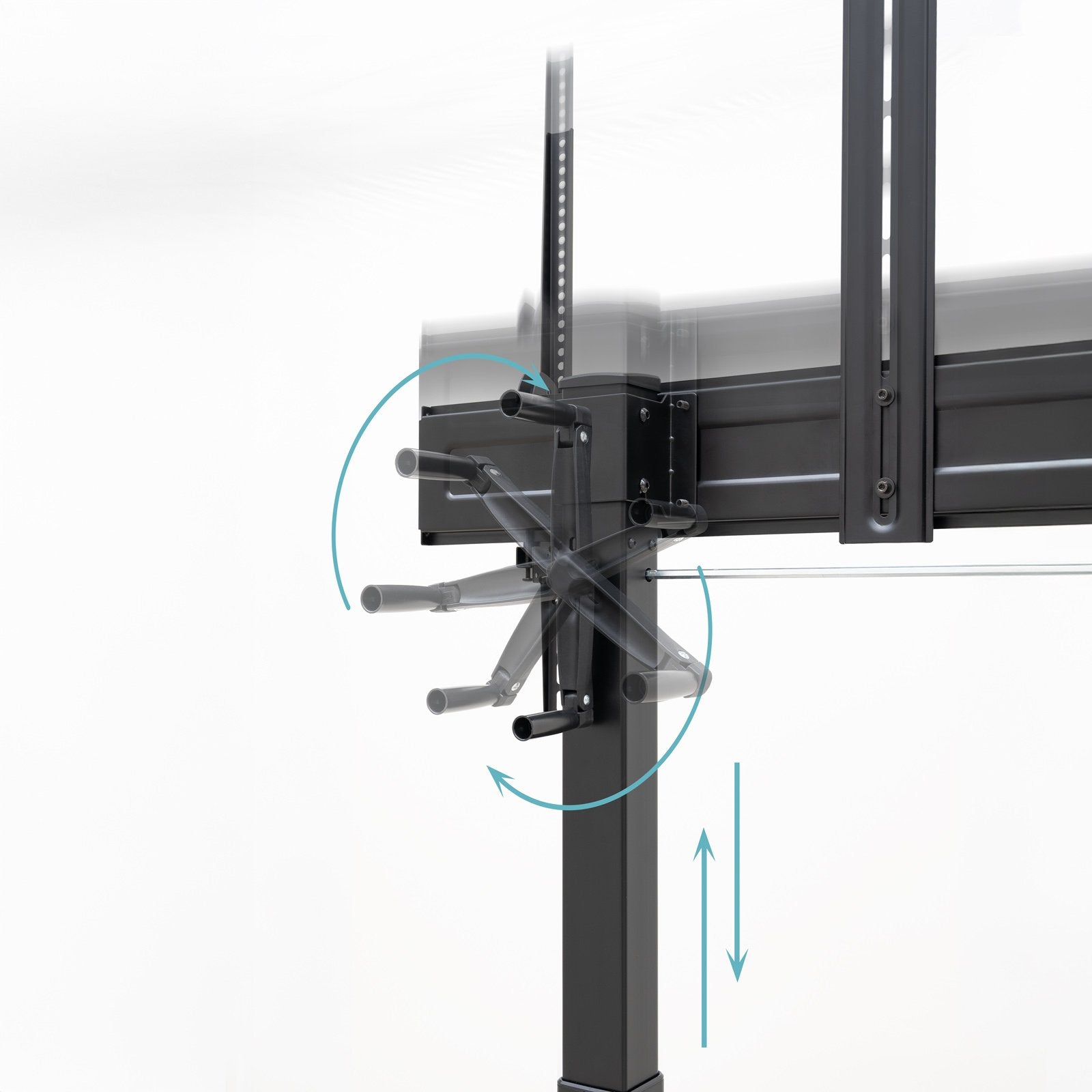 Soporte De Suelo Inclinable Con Ruedas Tooq Fs20406hm-B Para Tv De 60-100' Hasta 120kg
