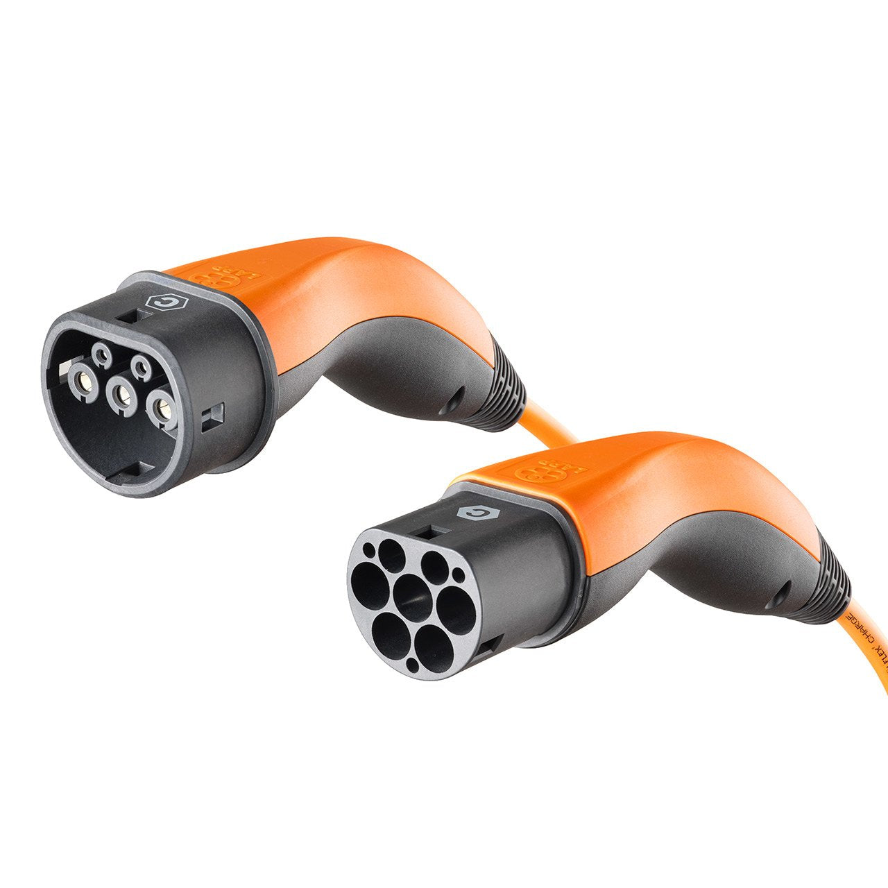 Cable Ve Carga, Tipo 2 Mennekes 32a Monofasico 7,4kw  5 Metros Liso Naranja Lapp Mobility