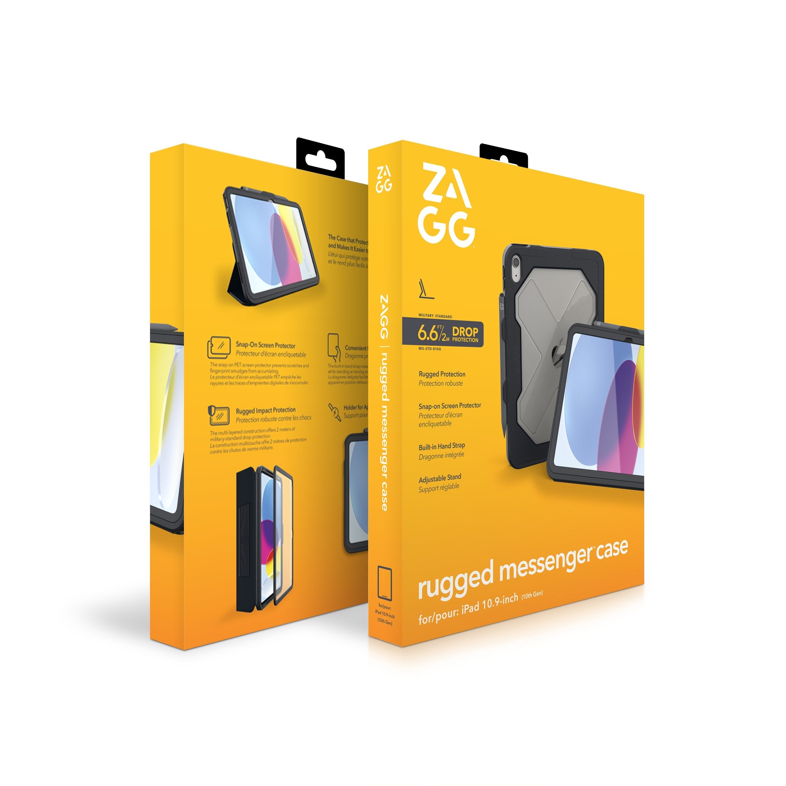 Zagg Case Rugged Messenger Para Ipad 10.9 Zoll Charcoal