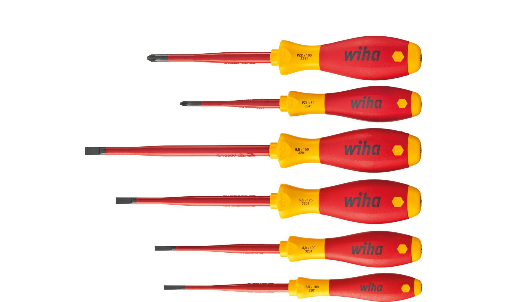 Wiha Wh-36455 Kit De Destornilladores Softfinish Electric Slimfix, 6 Piezas