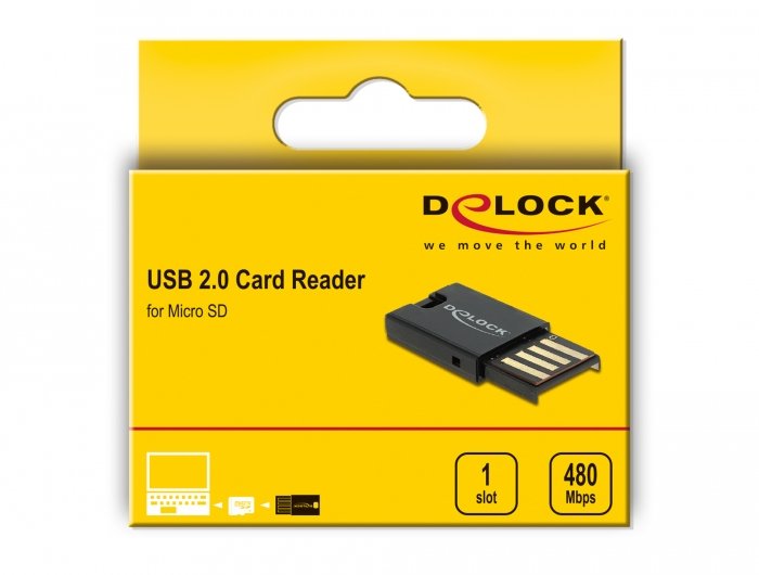 Delock Usb 2.0 Card Reader Para Micro Sd Speicherkarten