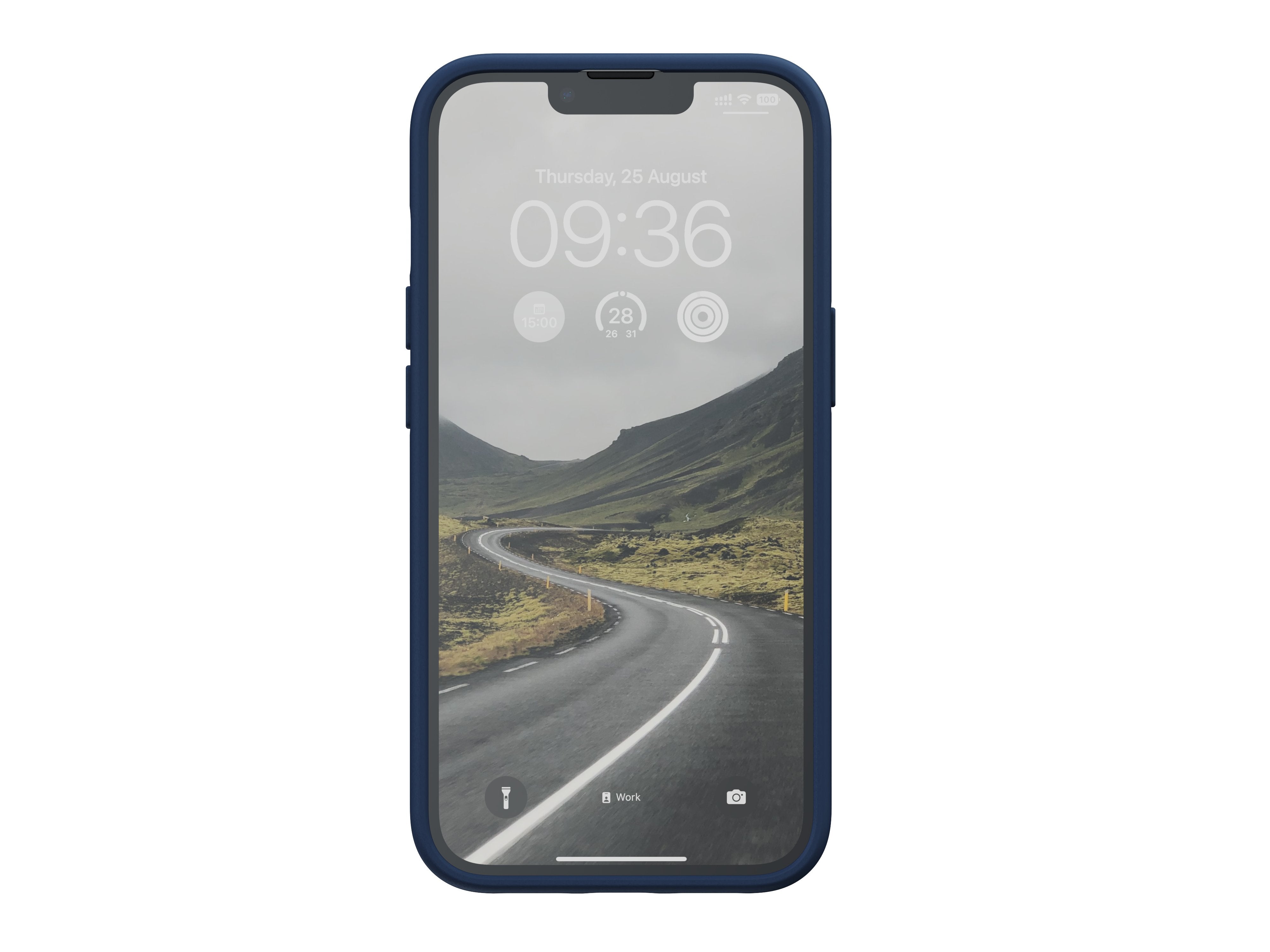 Funda De Cuero Iphone 14 (6.1) Azul