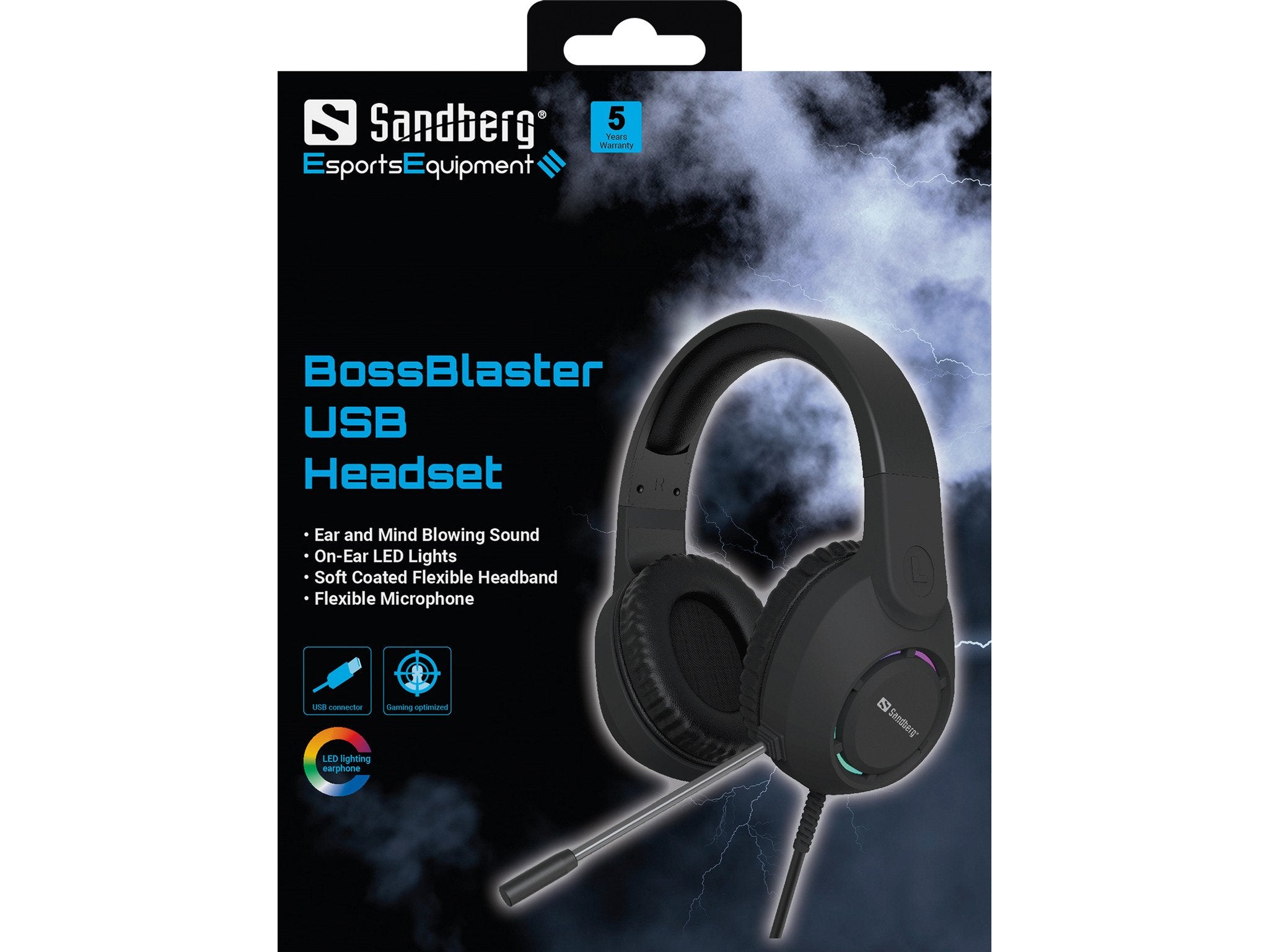 EAN 5705730126499 - Sandberg 126-49 auricular y casco Auriculares Alámbrico Diadema Juego USB tipo A Negro imagen 5