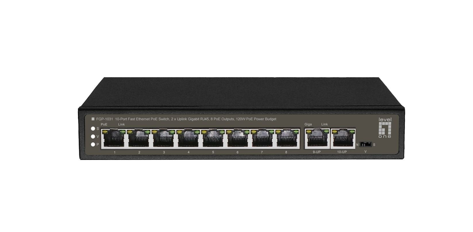 Levelone Switch 28x Fe Fgp-1031 2xge Rj45 120w  8xpoe Sw