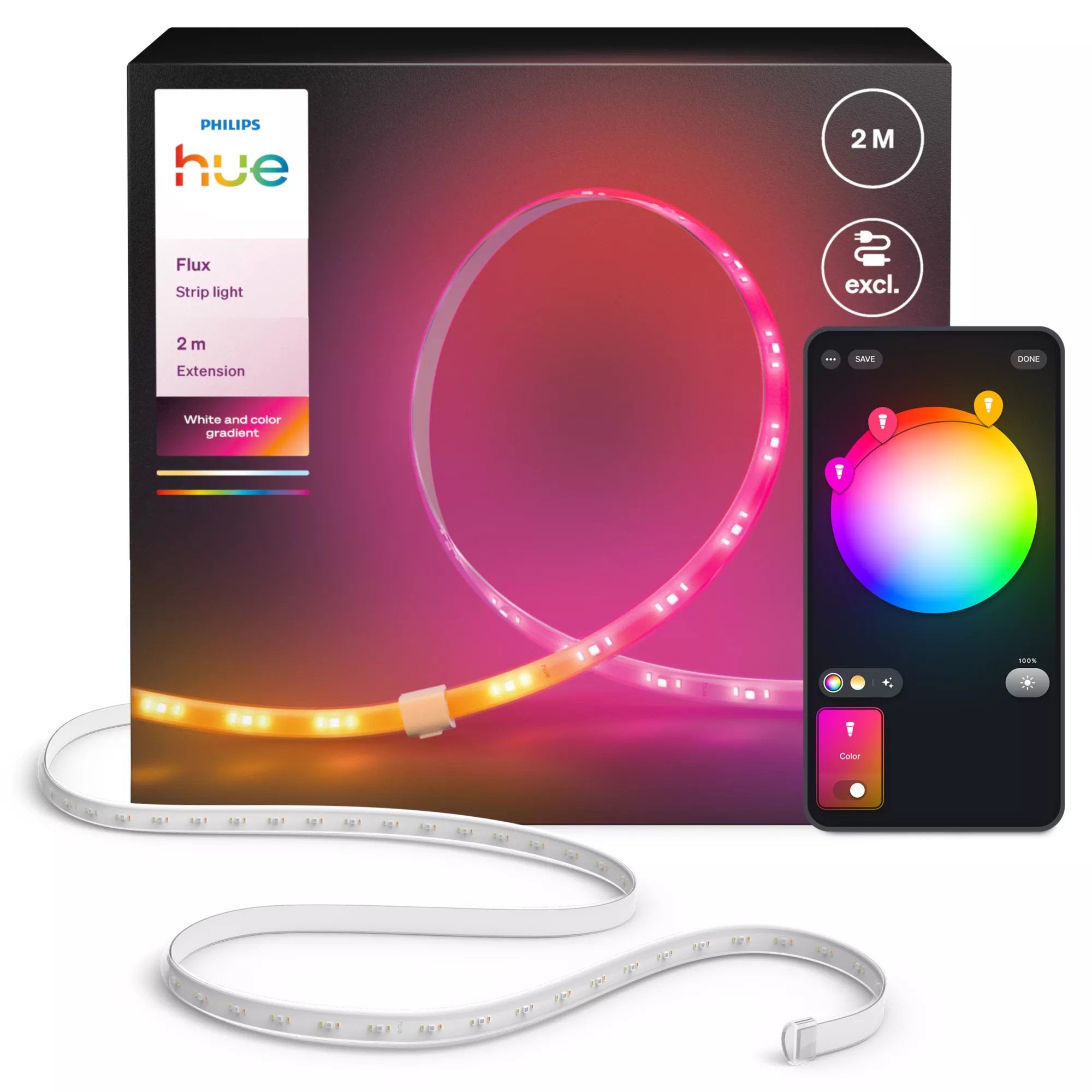 Extensión De Tira De Luz Philips Hue Flux De 2 Metros