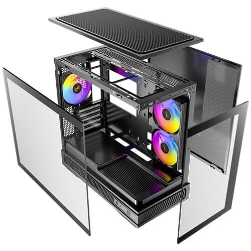 Caja Pc Antec Geh Mini C2m Argb M-Atx M-Itx O.N. Bk Retail
