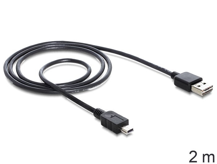 Delock 85554 Cable Usb 2 M 2.0 Usb A Mini-Usb B Negro