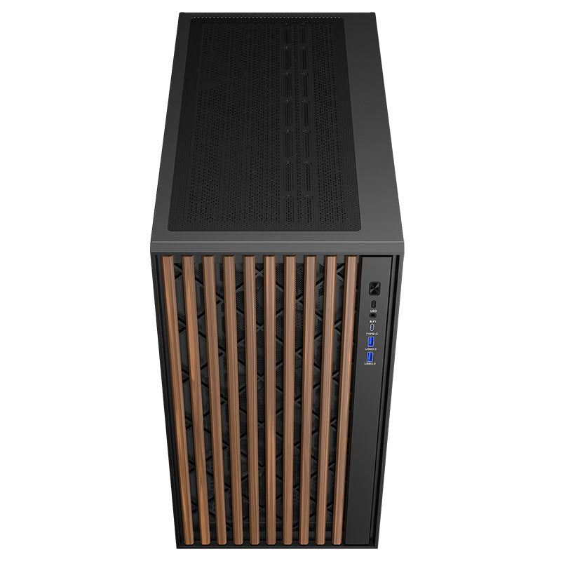 Caja Pc Itek Woody Torre Negro