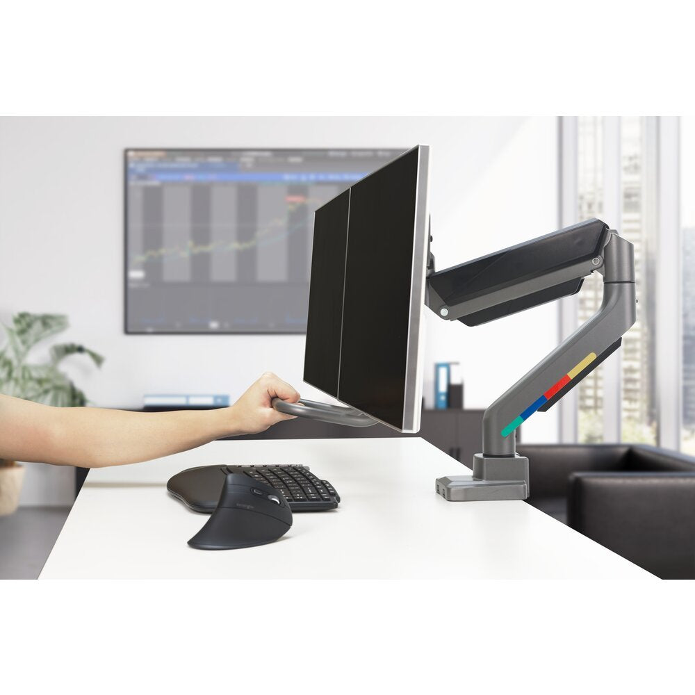Soporte Kensington Monitorarm 32",2tft,2gel.Max.9kg,Gris Smartfit