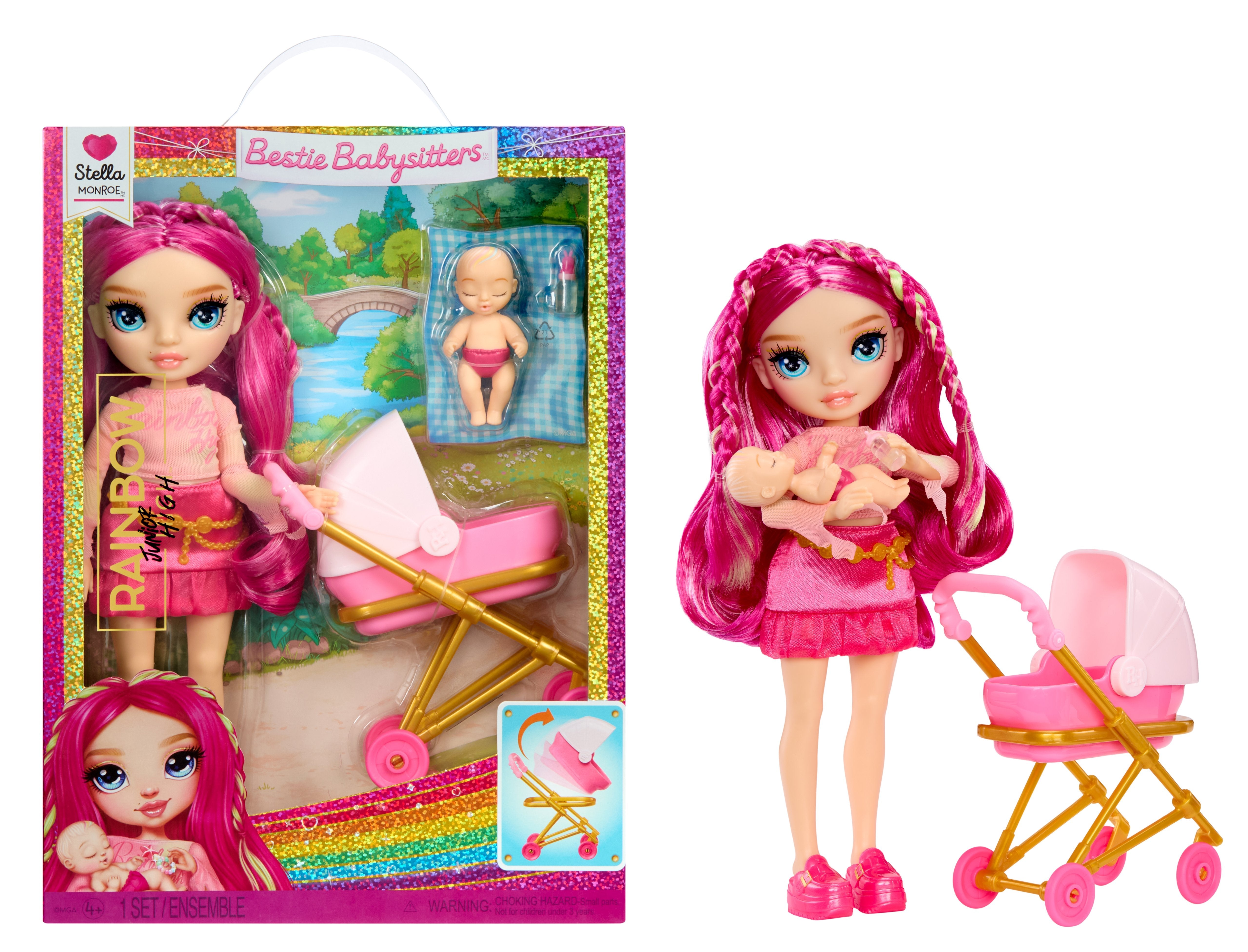 Mga Entertainment Mga Rainbow High Jr High Babysitters Fashion Doll- Stella 248484-Euc