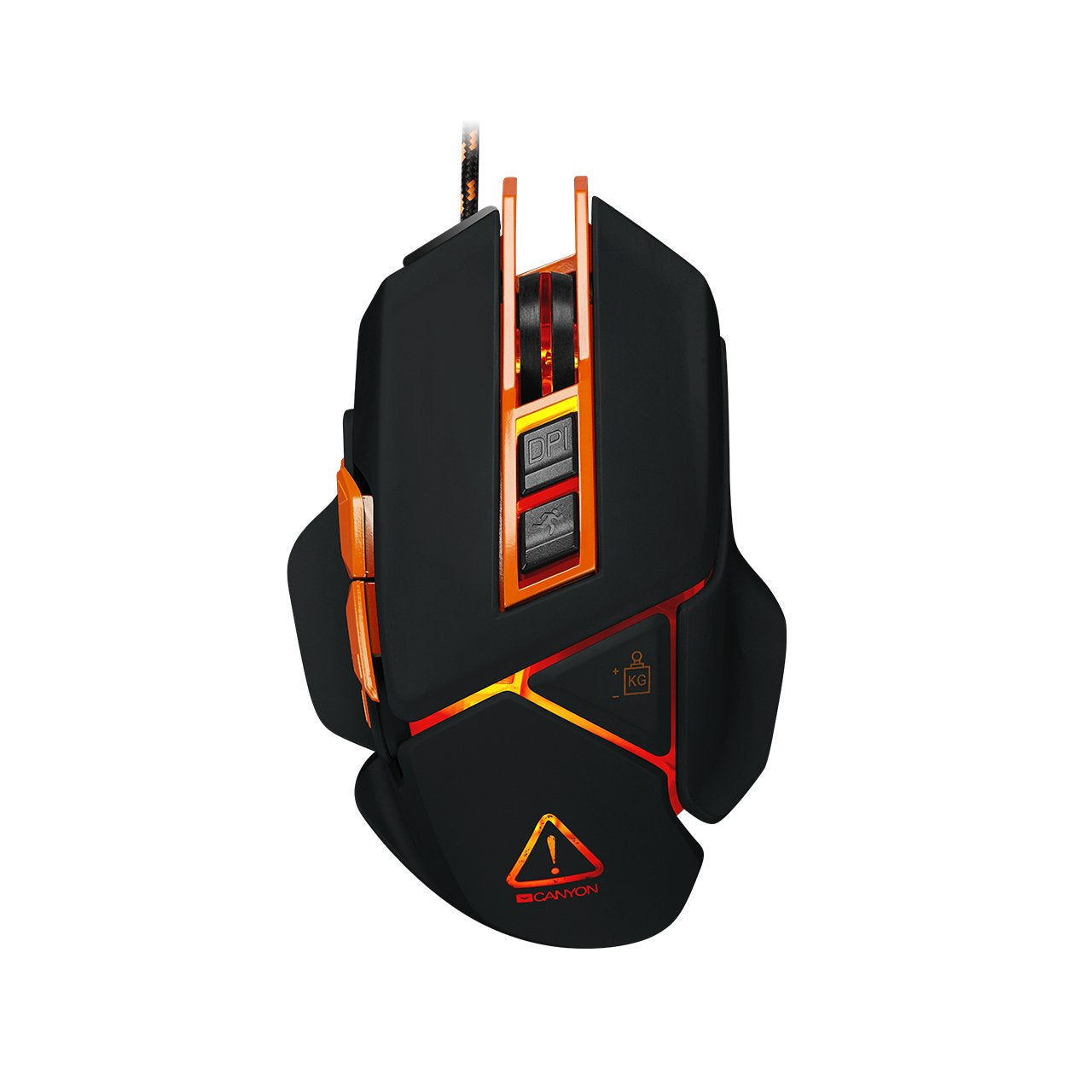 Canyon Gaming Raton Hazard Led Backlight Negro/Orange