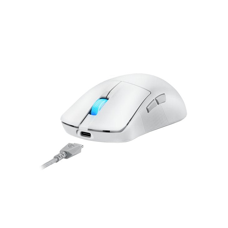 Mini Ratón Asus Rog Harpe Ace  Juego Ambidextro Rf Wireless + Bluetooth + Usb Type-C Óptico 42000 Dpi
