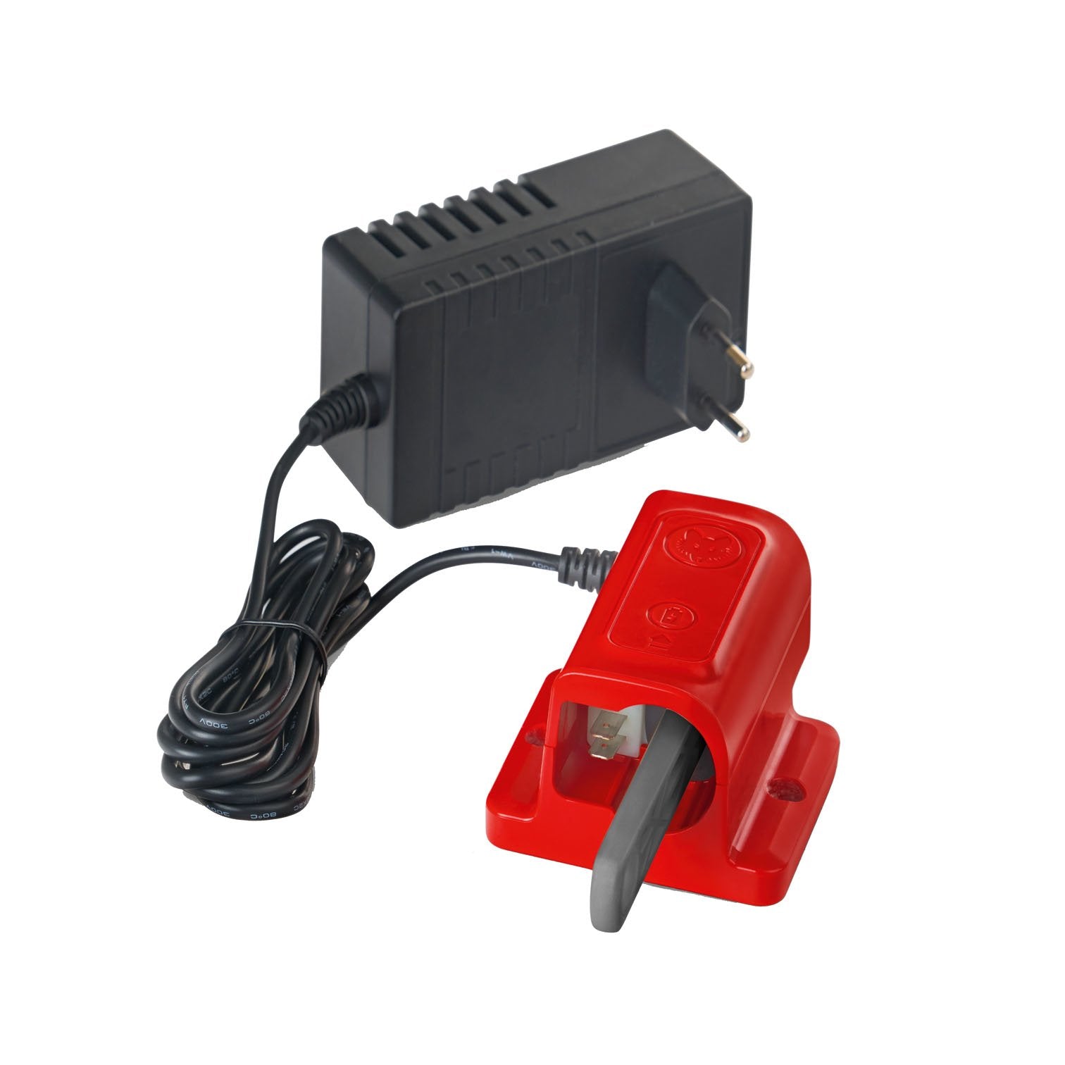 Wolf-Garten E-Multi-Star Estación De Carga De Pared Qc 25 Em (Rojo, Para Mango A Pilas E-Multi-Star Bs 140 Em) 72amc3-1650