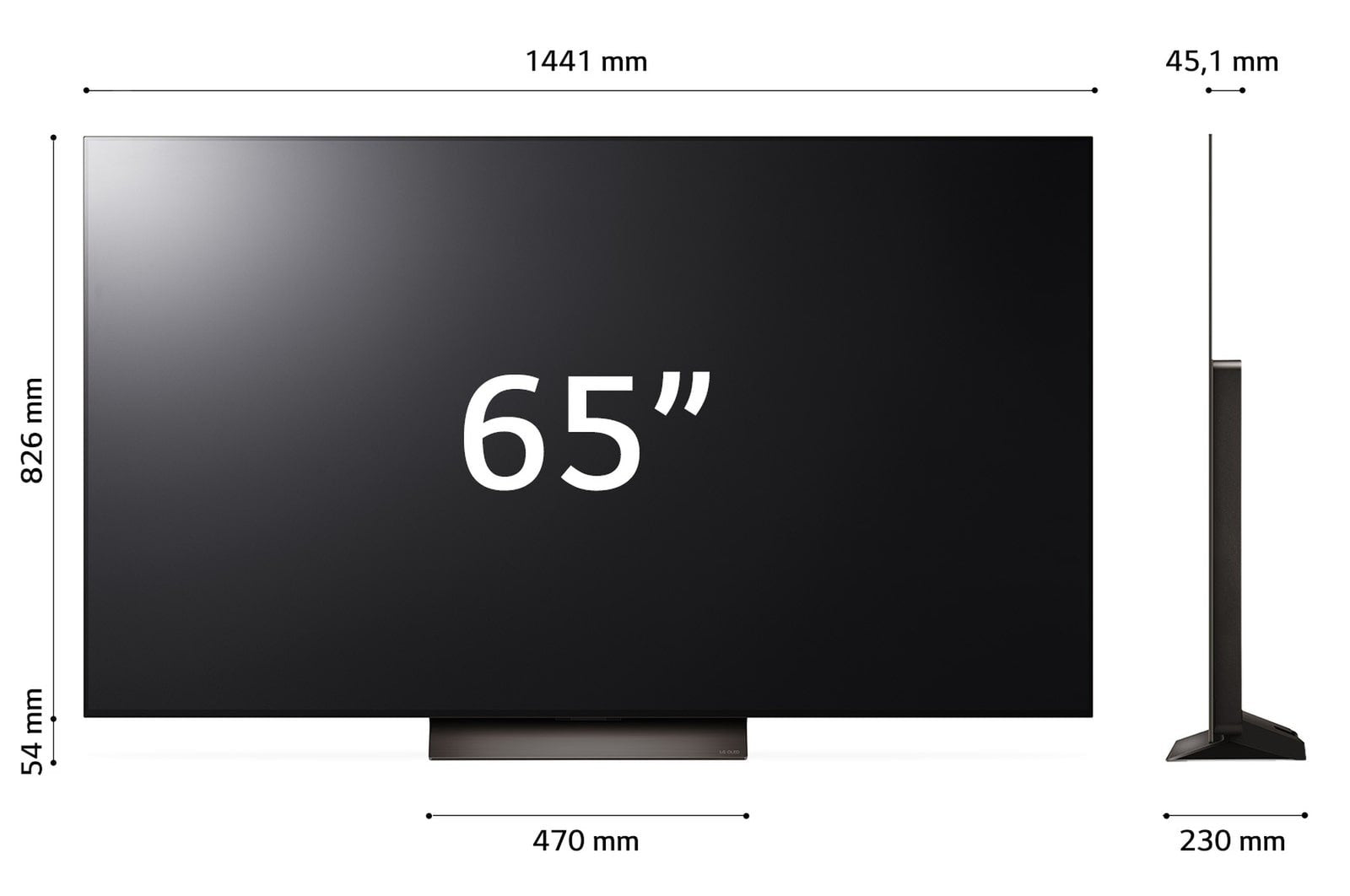 Lg Oled65c43la Evo Tv, Led Tv 164 Cm (65 Pulgadas), Negro, Ultrahd/4k, Triple Sintonizador, Wlan, Hdr, Panel De 144hz Oled65c43la