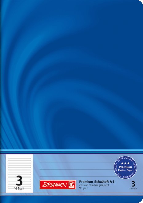 Brunnen Cuaderno Escolar Vivendi Pautado 3 Rayado Din A5 - Material De Oficina - A5