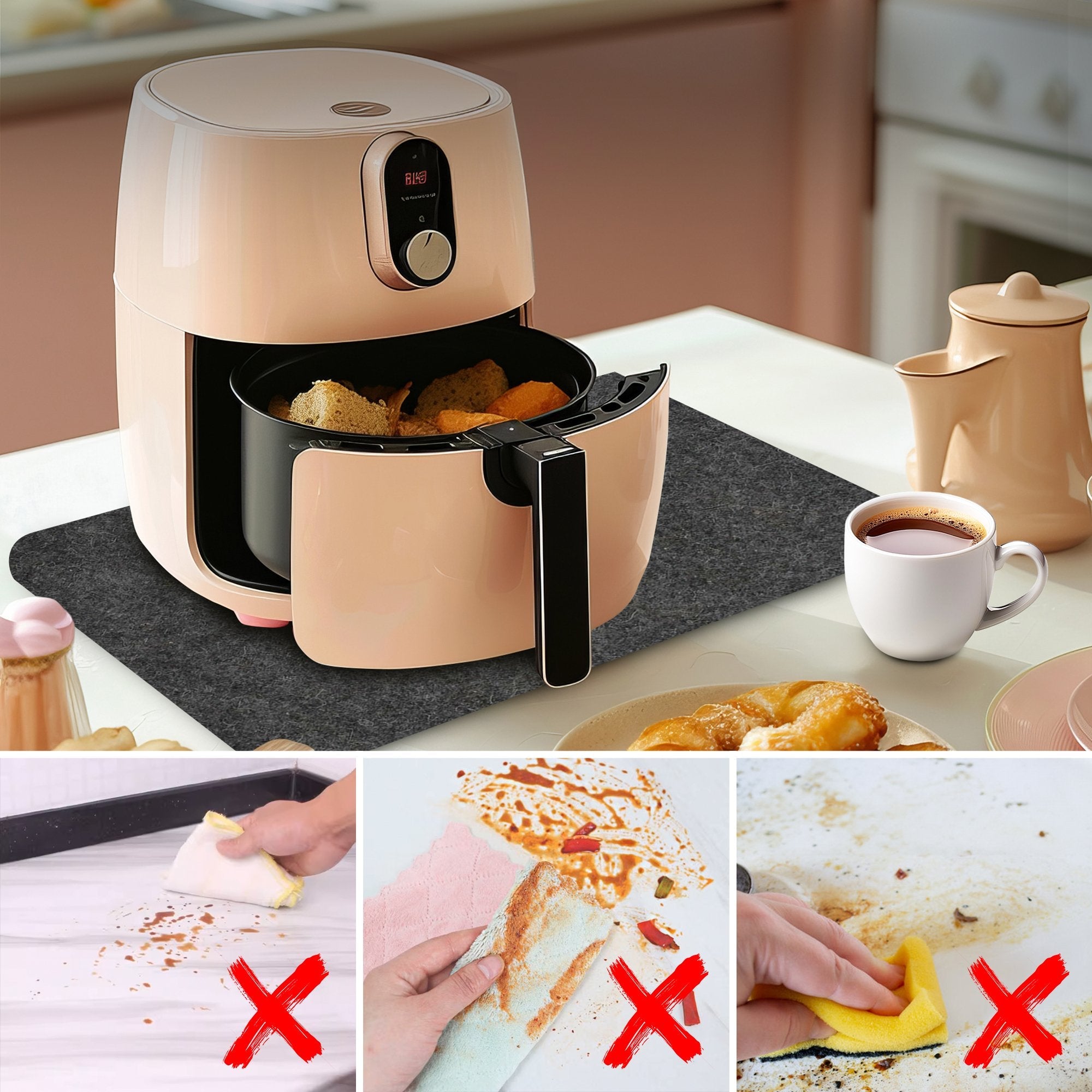 Extralink Home Schutzmatte Für Air Fryer, 60x45 Cm