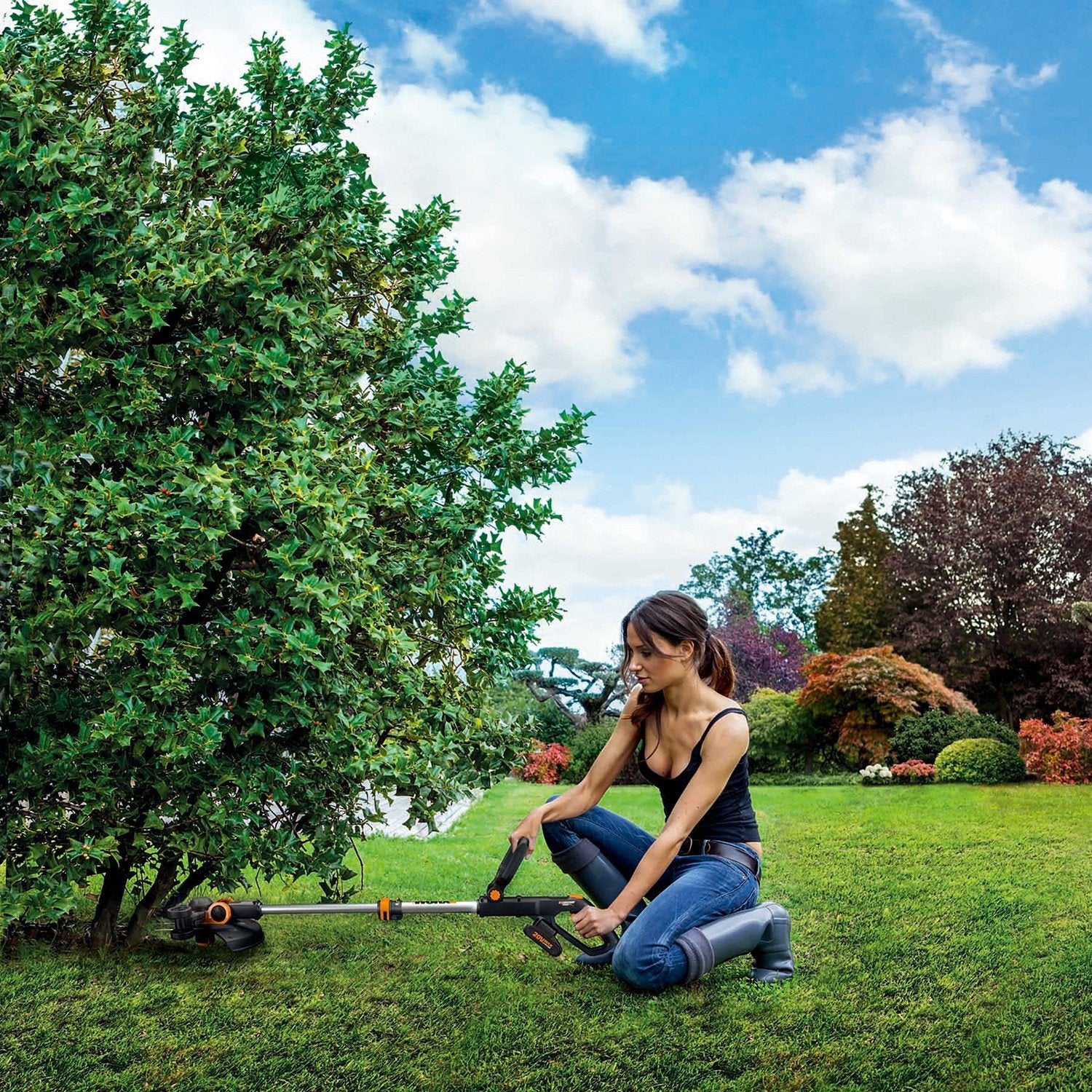 EAN 6924328306535 - WORX WG163E.9 desbrozadora/bordeadora Batería Negro, Metálico, Naranja imagen 4