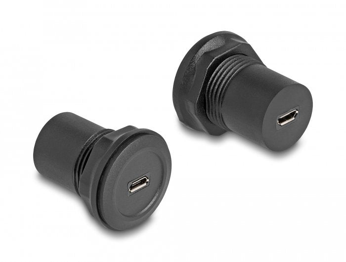 Delock 66743 Conector Usb 2.0 Tipo Micro-B A Usb 2.0 Tipo Micro-B Integrado Negro