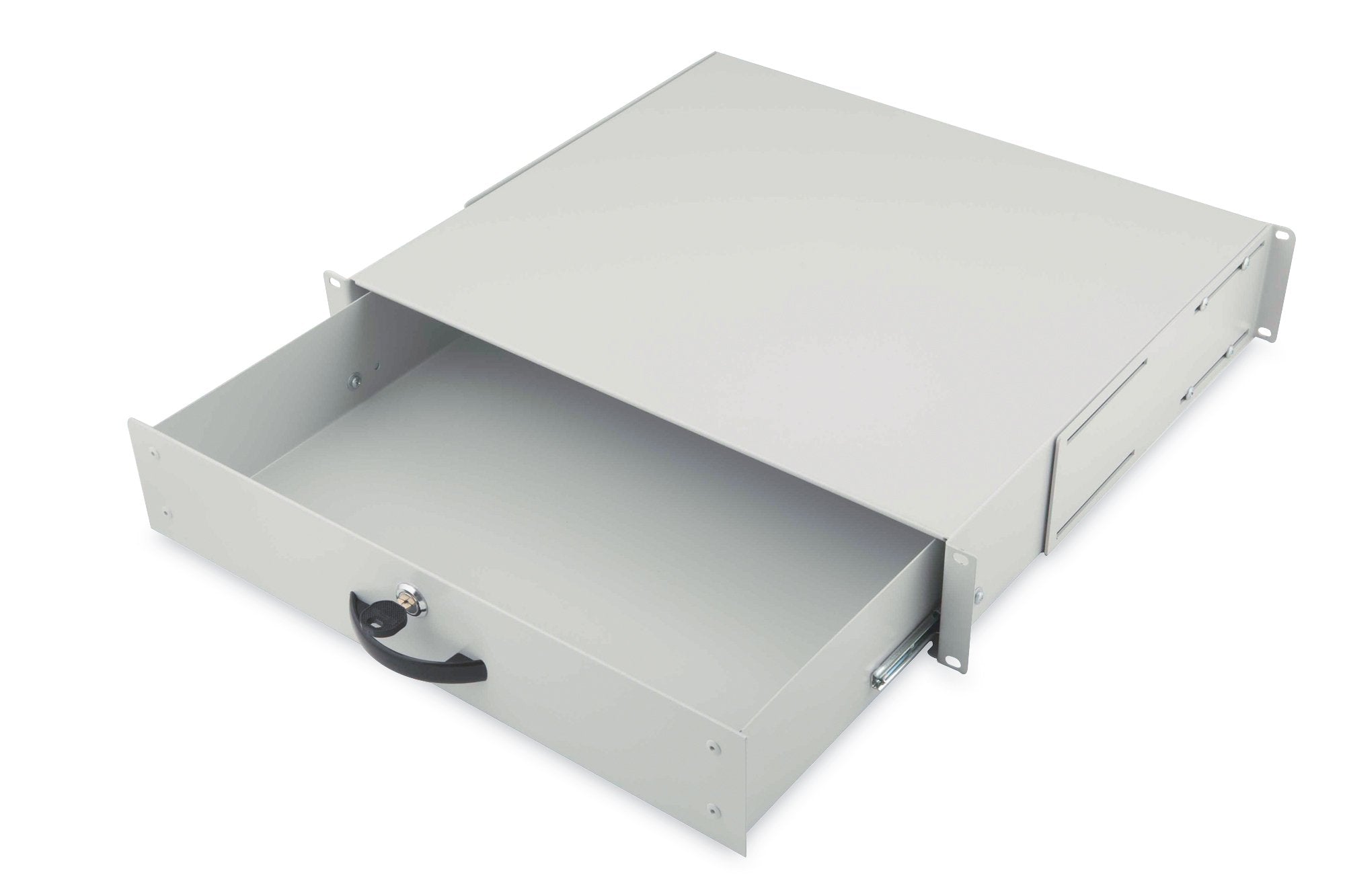 Cajón Digitus 2u 483mm Gris Con Cerradura