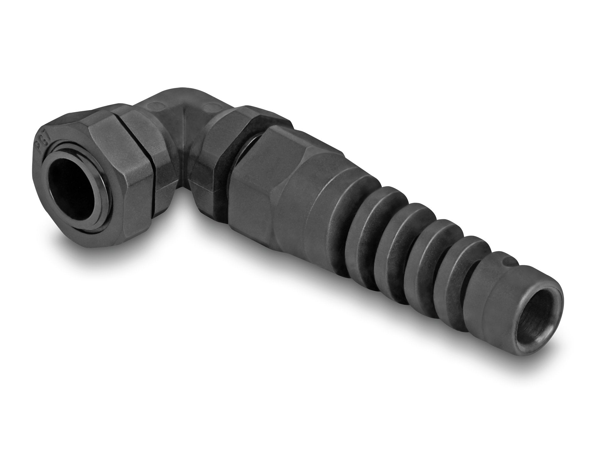 Delock 60499 Prensaestopas Con Alivio De Tensión Ángulo De 90 ° Pg7 Negro