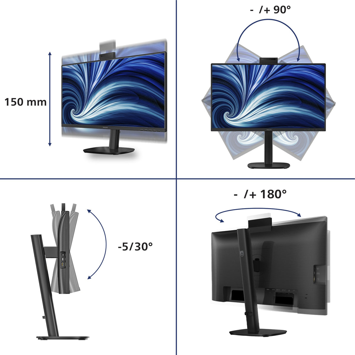 EAN 8721038007268 - Philips 3000 series 24B2U3301H/00 pantalla para PC 60,5 cm (23.8") 1920 x 1080 Pixeles Full HD LCD Negro imagen 3