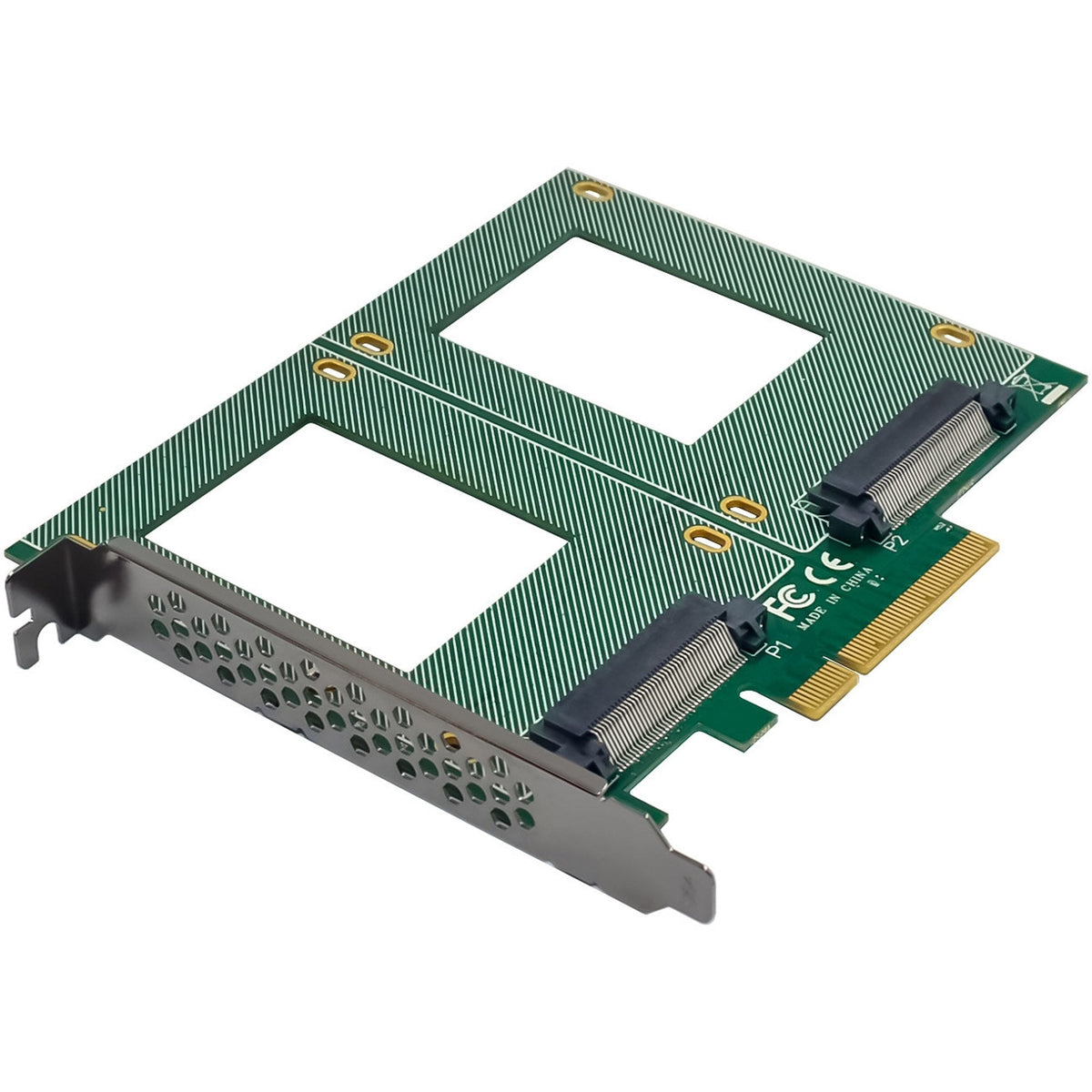Inline Pcie Tarjeta A 2x Interno U.2 Nvme Sff-8639  Bifurcation - Pcie X8 - Ancho