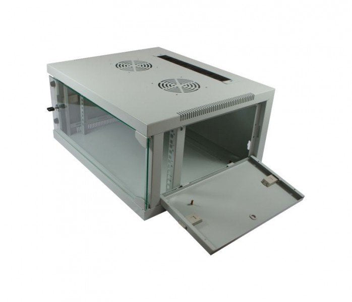 Allnet 19\"Wandgehäuse, 4he, 1-Teilig, T444/B541mm, Lichtgris, Smq-Serie,