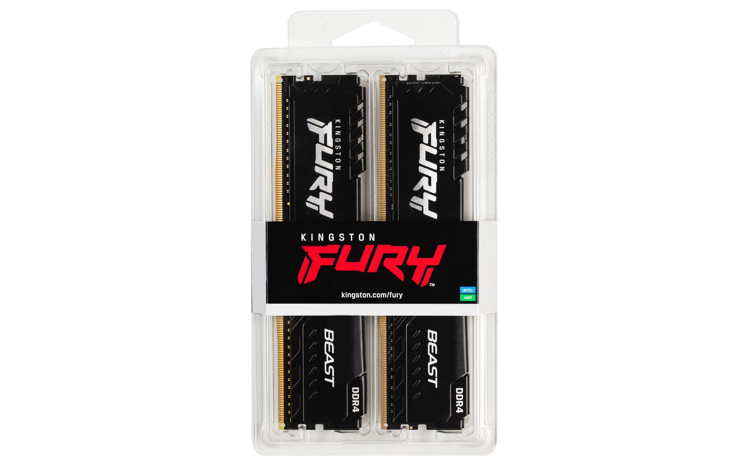 Memoria Ram Kingston Fury Beast 8gb (2 X 4gb) Ddr4 2666 Mhz Cl16 Kf426c16bbk2/8
