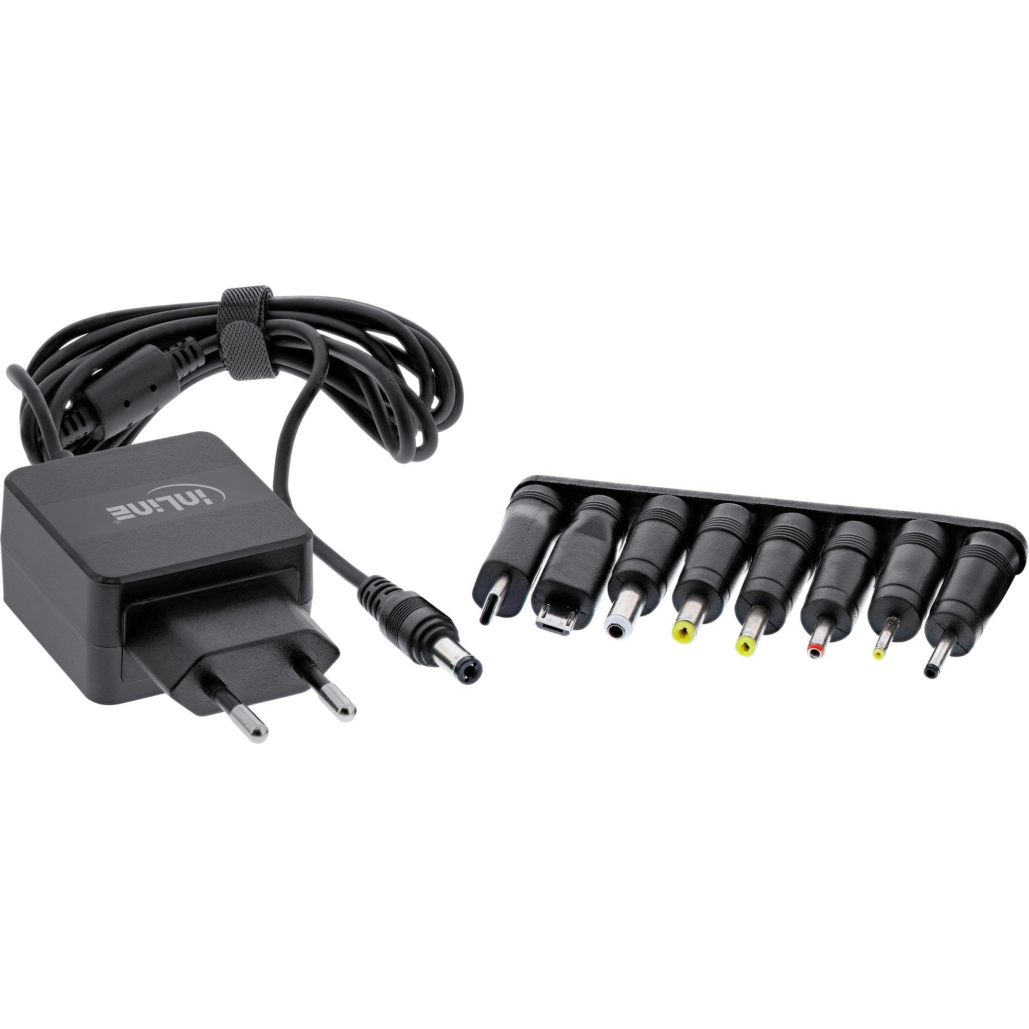 Inline Cargador Universal, 5v / 15w, Con 8 Enchufes Intercambiables, Micro-Usb, Usb-C