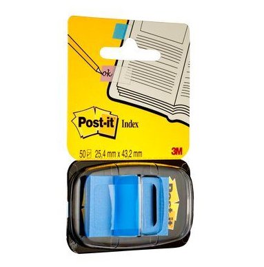 Marcador Index Mediano Post-It  3m Dispensador 50 Unidades Azul