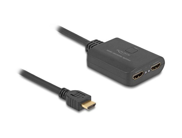 Delock Hdmi Splitter 1 X Hdmi In A 2 X Hdmi Out 4k 60 Hz Con Downscaler